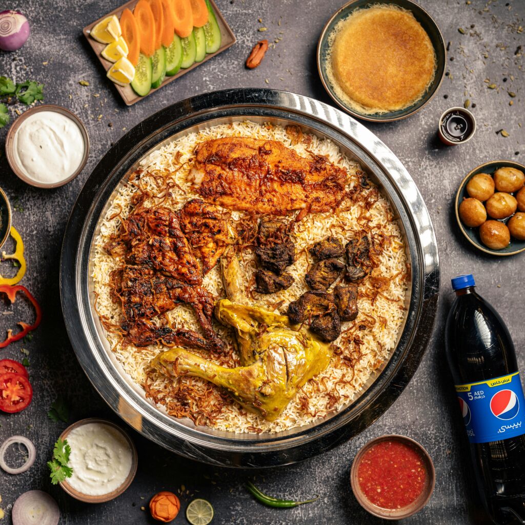 Chicken Manthi with Pepsi, Mayonise,ketchup