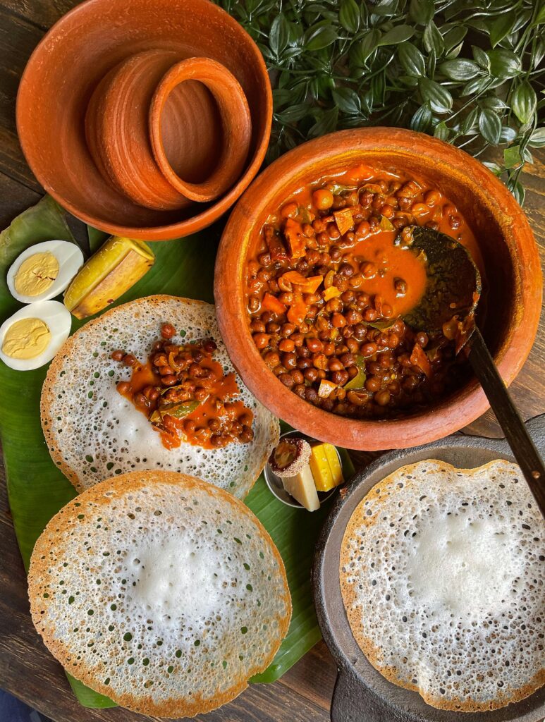 Traditional appam with kadala curry served fresh at CravenChill Kozhikode