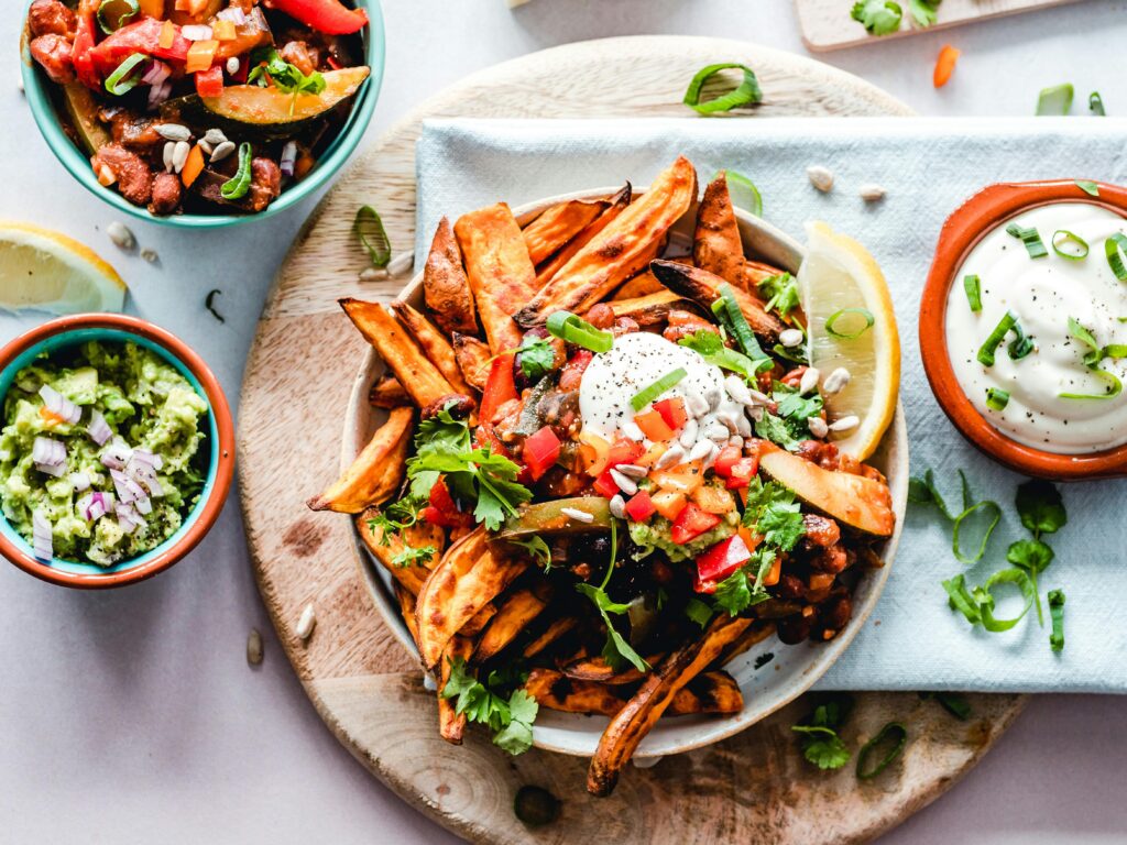 Savory Sweet Potato Fries Served On a Plate