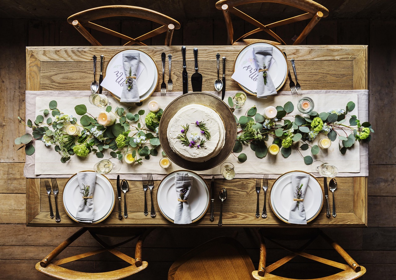 champagne, decoration, dining, dining table, dish, event, fancy, flower, lunch, meal, flower wallpaper, party, present, restaurant, nature, beautiful flowers, seats, service, setting, silverware, supper, table, flower background, tableware, wine, wooden table